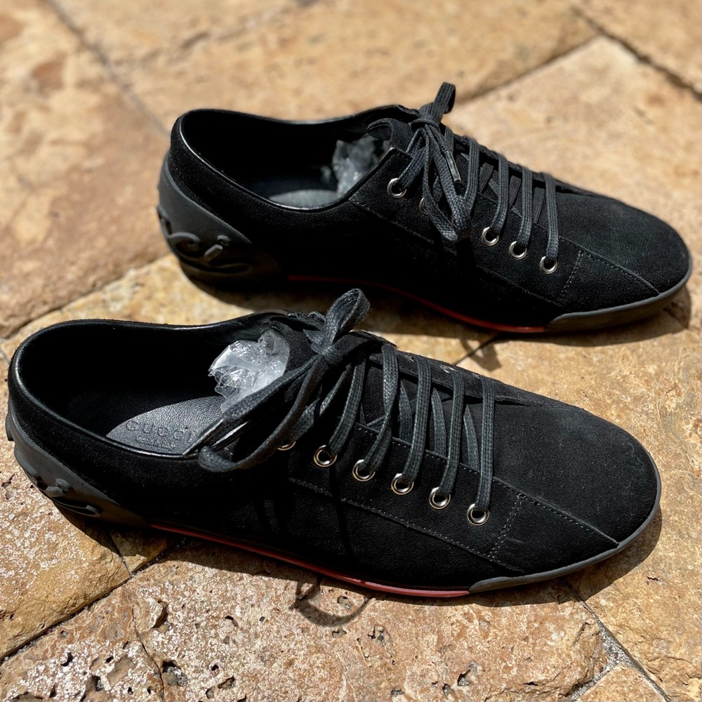 Gucci Suede Trainer Sneakers size 8.5 - Picture 3 of 10